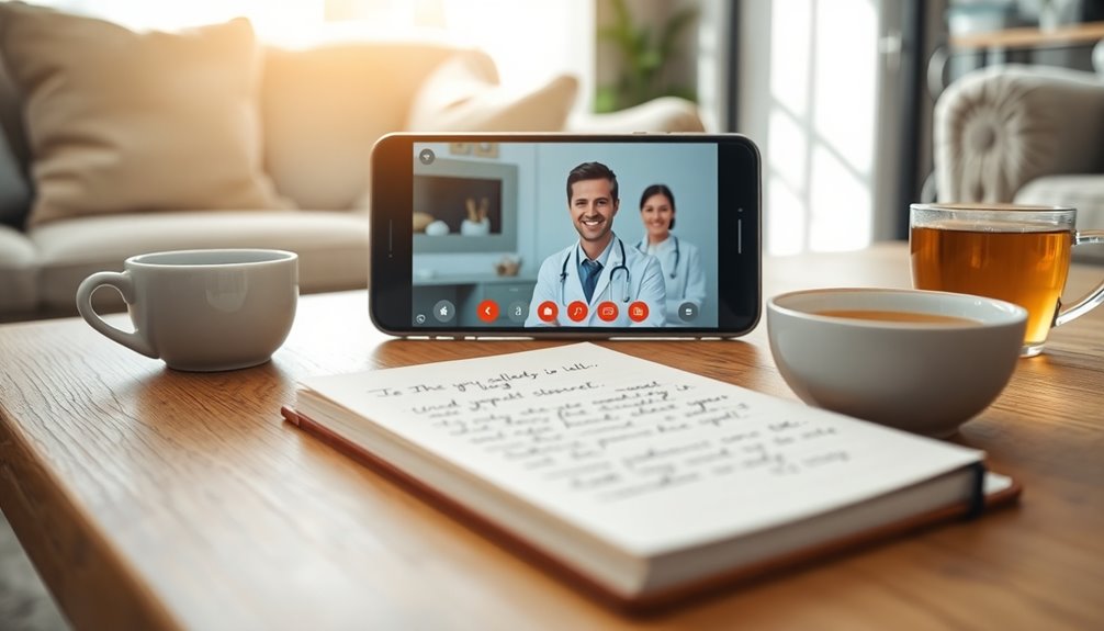 phone consultation with doctor